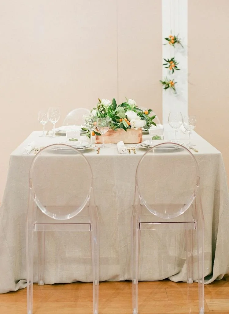 Dimensions de nappes pour mariages.